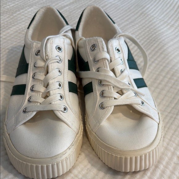 Gola Cream and Green Casual Sneakers - Picture 3 of 4